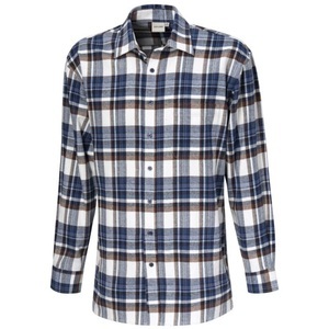 Explorer, Herren Flanellhemd aus reiner Baumwolle blau, Herren Flanellhemd aus reiner Baumwolle blau