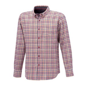 Artime, Kariertes Casual Herren-Flanellhemd von Artime orange-grün, Kariertes Casual Herren-Flanellhemd von Artime orange-grün