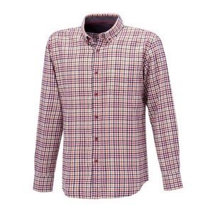 Artime, Kariertes Casual Herren-Flanellhemd von Artime orange-grün