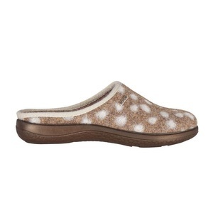 Rohde, Rohde Pantoffel »BARI«, mit Logo-Metall-Plakette, Rohde Pantolette für Damen aus Filz camel
