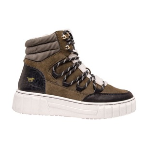 MUSTANG SHOES, Mustang Shoes Winterboots, mit gepolstertem Schaftrand, Mustang Sneakerbootie für Damen beige