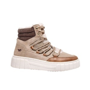 MUSTANG SHOES, Mustang Shoes Winterboots, mit gepolstertem Schaftrand, Mustang Sneakerbootie für Damen olive