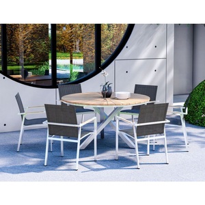 undefined, Gartentisch Premium Teak, silber