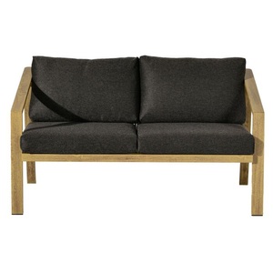 undefined, Sofa 2-Sitzer Paris - Alu-Gestell in Holzoptik