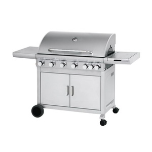 undefined, Gasgrill Edelstahl mit 6+1 Brenner, silber, 