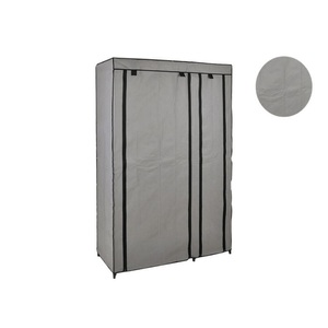 undefined, Stoffschrank hellgrau mit Mandamotiv grau, Stoffschrank hellgrau mit Mandamotiv grau