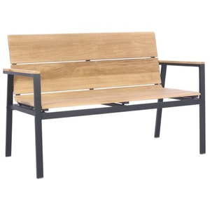 No Name, Gartenbank mit Rückenlehne Teakholz, LxBxH 130x63x86.5 cm
