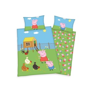 undefined, Bettwäsche mit Peppa und George auf einem Bauernhof, Herding Bettwäsche »Peppa Pig«