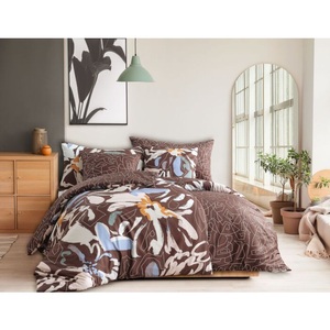 Esprit, Esprit Bettwäsche Nadja mit Blumen, anthrazit, Esprit - Nadja Duvetbezug, 200X210CM, Multicolor