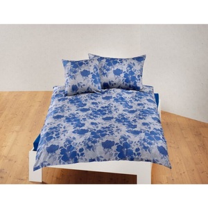 em-es-te, Bettwäsche mit blauem Blumenprint, 200x210 cm