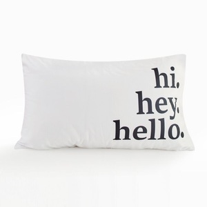 undefined, Kissenbezug mit Schriftzug ?hi. hey. hello.? ? 50x70 cm