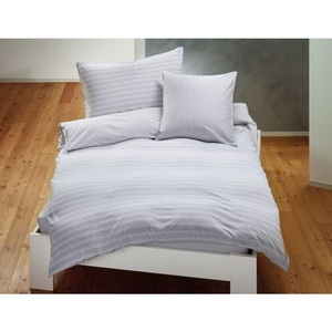 undefined, Jersey-Bettwäsche mit Biese und feinen Streifen, Jersey-Bettwäsche mit Biese und feinen Streifen ? Duvetbezug ? 200x210 cm