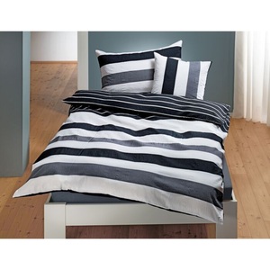 undefined, Bettwäsche in schwarz-weissem Streifenmix, Bettwäsche in schwarz-weissem Streifenmix ? Duvetbezug ? 200x210 cm