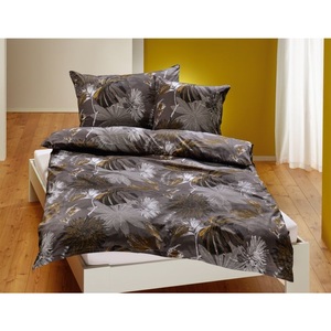 undefined, Bettwäsche mit floralem Muster, Home Fashion Kopfkissenbezug Aringa 65x65 cm