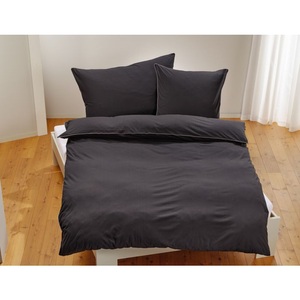 undefined, Feinjersey-Bettwäsche mit kontrastfarbener Biese, 