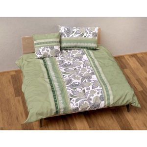 Lotus Bettwaren, Lotus Bettwäsche Bambus Viktor Lotus Bettwäsche Bambus Viktor, Bettwäsche mit mittigem Paisley- und Streifenmuster ? Duvetbezug ? 200x210 cm