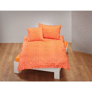 No Name, Bettwäsche mit Punktemuster, orange, 200x210 cm, Nobilium Bettbezug »Esti, 100 % Baumwoll-Satin«, (1 St.)