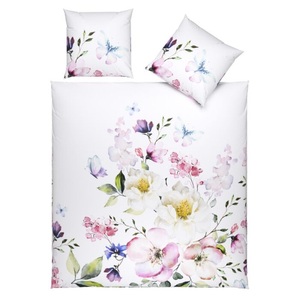 em-es-te, Bettwäsche mit Blumen- und Schmetterlingsmotiv ? 200x210 cm