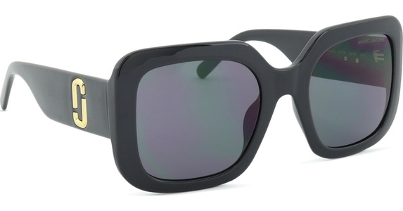 Marc Jacobs, Marc Jacobs 647/S Damen-Sonnenbrille Vollrand Eckig Kunststoff-Gestell, schwarz