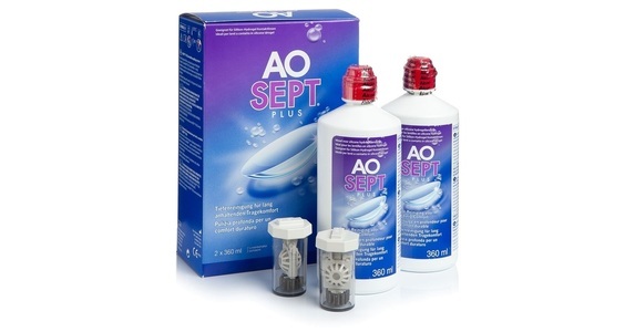 AOSEPT Pflegemittel, AOSEPT PLUS 2 x 360 ml mit Behälter, AOSept Plus - 2 x 360ml