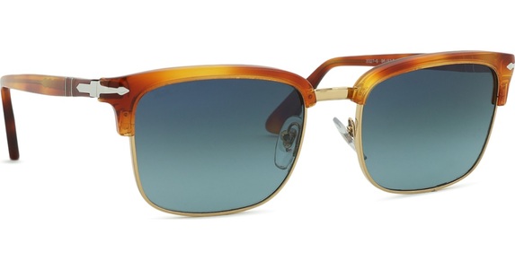 Persol, Persol 0PO3327S Unisex-Sonnenbrille Vollrand Eckig Acetat-Gestell, Havanna