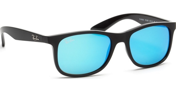 Ray-Ban, Ray-Ban RJ 9062S 7013/55 Matte Black Blue, Ray-Ban Kids Sonnenbrillen RJ9062S 701355