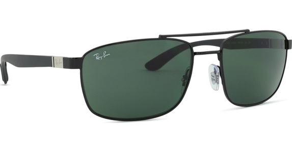 Ray-Ban, Ray-Ban 0RB3737 Unisex-Sonnenbrille Vollrand Eckig Metall-Gestell, schwarz