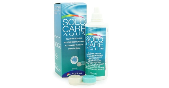 Menicon, SOLOCARE AQUA 4 x 360 ml mit Behälter, SOLOCARE AQUA 360 ml mit Behälter