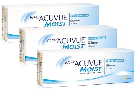 Johnson & Johnson, 1-DAY Acuvue Moist for Astigmatism, 90er Pack, 1-DAY Acuvue Moist for Astigmatism (90 Linsen)