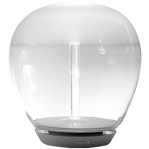 Artemide, Artemide Empatia Glas-Tischleuchte mit LED, Ø 26cm, Tischleuchte Empatia LED metall glas weiß transparent LED / Ø 26 cm - Artemide transparent en glas