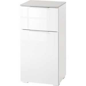 LIVIQUE, Badezimmerschrank Gala, Unterschrank in Weiss/Grau