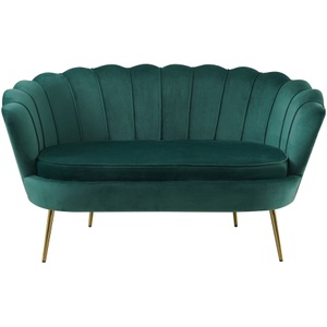 LIVIQUE, Sofa Pedro, Sofa Pedro Grün Stoff 136 cm 76 cm