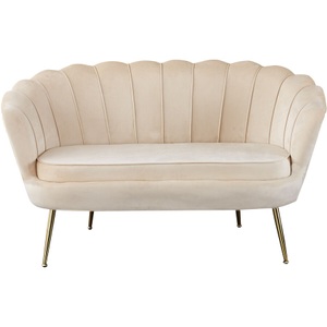 LIVIQUE, Sofa Pedro, Sofa Pedro Beige Stoff 136 cm 76 cm