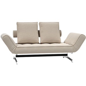 Coop, Coop Bettsofa Ghia, Bettsofa Ghia Beige/Silber Stoff/Metall 210 cm 80 cm