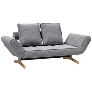 Coop, Coop Bettsofa Ghia, Bettsofa Ghia Grau/Braun Stoff/Holz/Metall 210 cm 80 cm