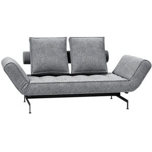 Coop, Coop Bettsofa Ghia, Bettsofa Ghia Grau/Schwarz Stoff/Metall 210 cm 80 cm