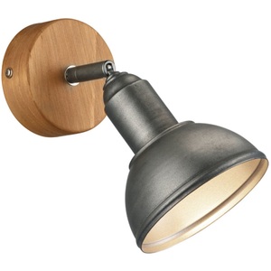 XXXLutz, XXXLutz Strahler , 803400167 Delhi , Nickelfarben , Holz, Metall , 20.5 cm , antik , 004102091104, Spot Sair