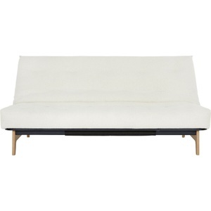 Coop, Coop Bettsofa Rehalp, Bettsofa Rehalp Weiss/Braun Stoff/Holz/Metall 200 cm 100 cm