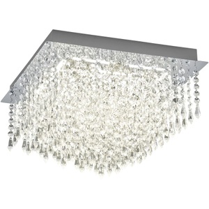 XXXLutz, XXXLutz Led-deckenleuchte , 70478/1-02 , Chromfarben , Metall , 40 cm , glänzend , 007473015302, Deckenlampe Palace