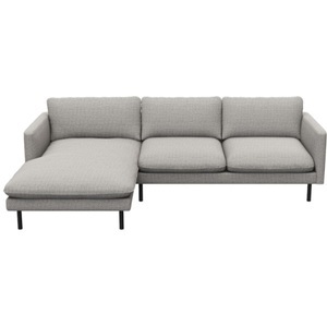 LIVIQUE, Sofa Valentino, Sofa Valentino Grau Stoff 253 cm 165 cm