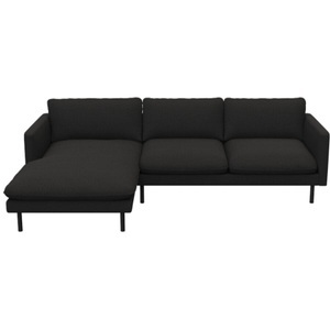 LIVIQUE, Sofa Valentino, Sofa Valentino Grau Stoff 253 cm 165 cm