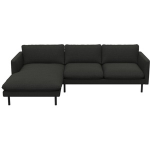 LIVIQUE, Sofa Valentino, Sofa Valentino Grau Stoff 253 cm 165 cm