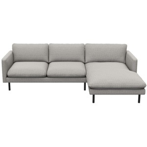 LIVIQUE, Sofa Valentino, Sofa Valentino Grau Stoff 165 cm 253 cm