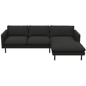 LIVIQUE, Sofa Valentino, Sofa Valentino Grau Stoff 165 cm 253 cm