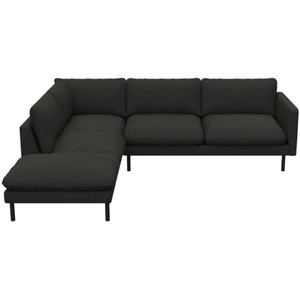 LIVIQUE, Sofa Valentino, Sofa Valentino Grau Stoff 262 cm 222 cm