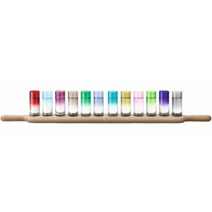 Diverse, diverse Gläser-Set Paddle, Paddle Grand Wodka Set Unterteil aus Eiche L77cm - farblic