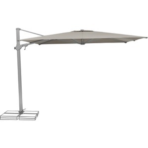 Suncomfort by Glatz, Suncomfort BY GLATZ Sonnenschirm Varioflex, Sonnenschirm Varioflex Grau/Beige/Silber Aluminium/Stoff 300 cm 300 cm 255 cm