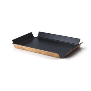 Continenta, Continenta Rutschfest Tablett, Tablett rutschfest schwarz metallic, 45x34 cm