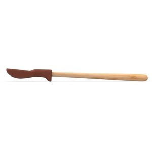 Pebbly, Pebbly Mini Spachtel, Schokolade, 24cm, Spachtel Mini 21cm braun Silikon Bambus