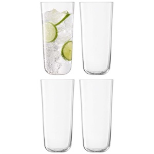 LSA International, 4er Set Arc Longdrink Glas 550ml Clear, LSA International Longdrinkglas-Set LSA